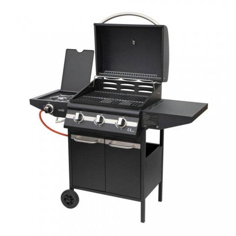Home GRG01 gázgrill 3 főégővel 1 oldalégővel 3,2 kW teljesítmény égőnként nyomásszabályozó készlettel