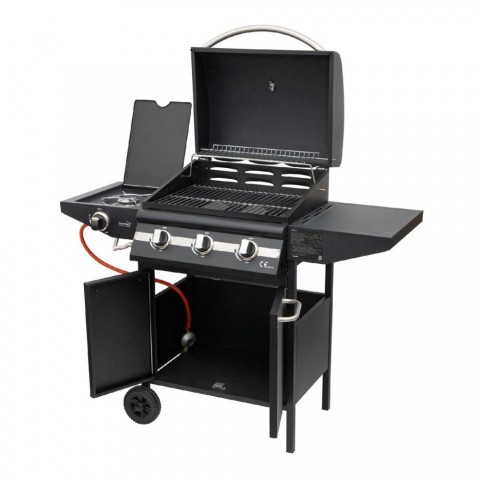 Home GRG01 gázgrill 3 főégővel 1 oldalégővel 3,2 kW teljesítmény égőnként nyomásszabályozó készlettel