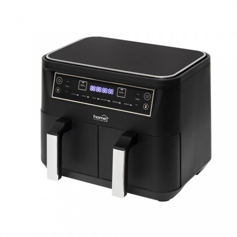 Home HG AF 24 air fryer forrólevegős fritőz 2 X 3,8 literes 6 féle üzemmód 2460 W MEAL funkció DUAL funkció fekete