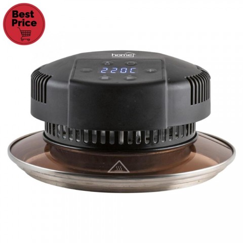 Home HG LS 1000 forró levegős sütőfedél teljesítmény 1000 W 45 °C – 220 °C ig állítható hőmérséklet max. ∅24 cm edényméret