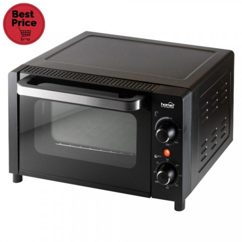 Home HG MS 10 mini sütő termosztáttal teljesítmény 1050 W 9 literes max. 230 °C dupla üvegezésű ajtó fekete