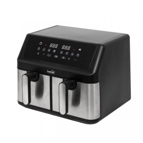 HOME HGAF29 duplakosaras forrólevegős sütő 2 x 4,5L 2000 W digitális vezérlés 8 féle üzemmód