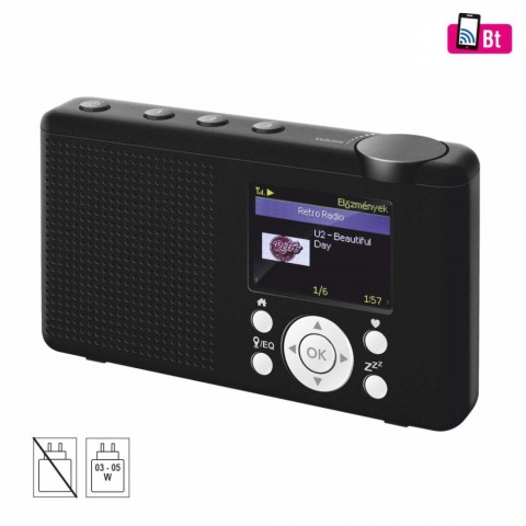 SAL INR 3000 internetrádió 4 in 1 2 W hangszóró világrádió FM RDS BT Média Center hálózati zenetár EQ