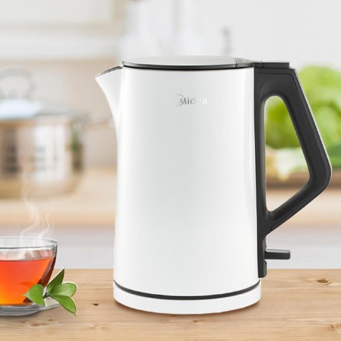Midea MK 15H01A vízforraló max. 2200 W 1,5 L duplafalú fehér-fekete