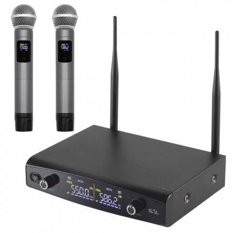 SAL MVN 600 vezeték nélküli mikrofonszett digitális zajszűrés 2x30 csatorna ~80 m hatótáv UHF frekvenciasáv