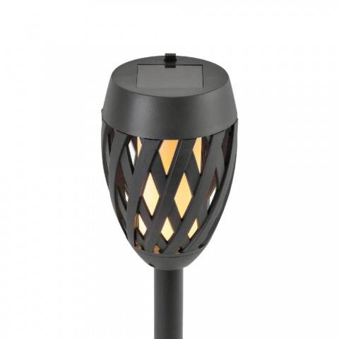 Home MX 200 napelemes kerti fáklya 12 LED automatikus napelem és töltő időjárásálló