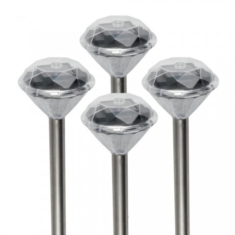 Home MX 802/4 napelemes kerti lámpa szett 4 db 1 db LED fém és műanyag automatikus kristályszerű fej