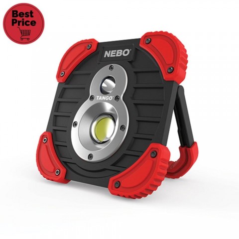 NEBO TANGO NE6665 spotlámpa 750 lm 250 lm USB PowerBank víz- és ütésálló forgatható alap MicroUSB 3 fokozat fényerő memória