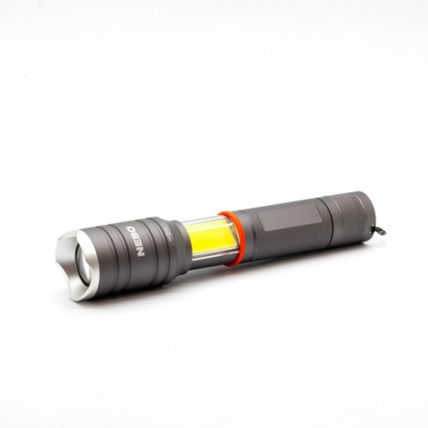 NEBO NEB 6746-G TAC SLYDE zseblámpa 300 lumen zoom alumínium burkolat IPX4 5 féle üzemmód elemes működés