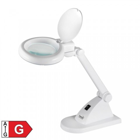 Home NKLL 06 LED es nagyítós asztali lámpa 30 hidegfényű LED 6500 K 400 lm 3 dioptria nagyítás 12 dioptria másodlagos lencse