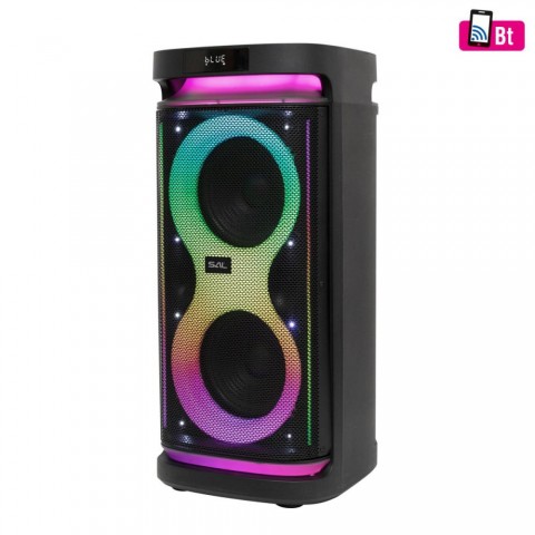SAL PAR2400BT party hangdoboz 160 Watt beépített akkumulátor és LED fény Bluetooth USB/microSD zenelejátszás gitár és mikrofon bemenetek 2 utas 3 hangszóró