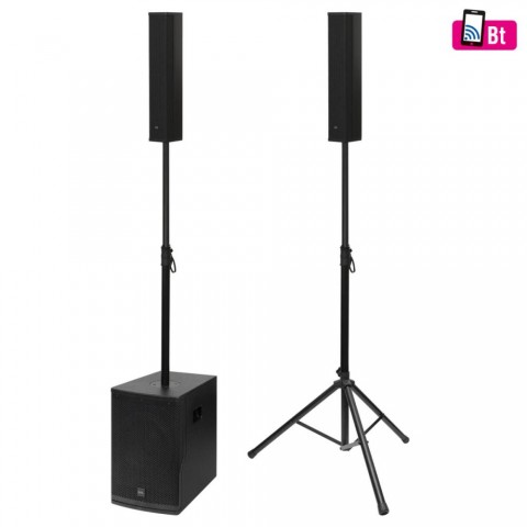 SAL PAS12W243S sztereó professzionális oszlopsugárzó hangrendszer 800 W Bluetooth TWS 9db hangsugárzó színes képernyő állvány DSP hangprocesszor