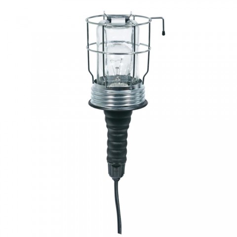 Home PL 20 szerelőlámpa 60 W E27 IP54 fém rács gumi markolat kettős szigetelés