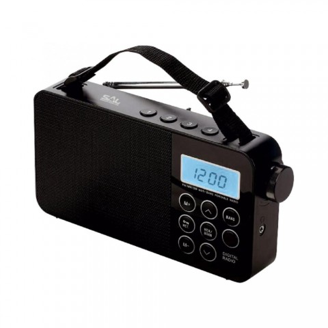 SAL RPR 3LCD táskarádió AC/DC AM_FM_SW digitális rádió ébresztő AUX 60 tárolható állomás