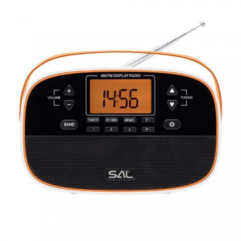 SAL RPR4LCD táskarádió AM FM automatikus hangolás 2x40 programhely órakijelzés
