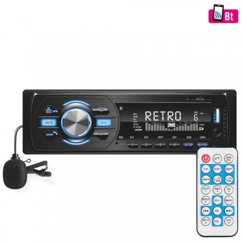SAL VB 4000 autórádió és multimédiás lejátszó 4 x 45 W 4 x RCA aljzat BT FM RDS MP3 WMA USB SD AUX
