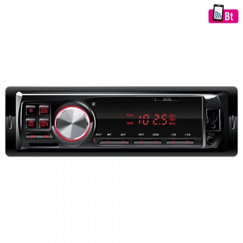 SAL VBT 1100/RD autórádió 4 x 45 W 4 RCA FM BT USB SD AUX piros LED kijelző és gombok