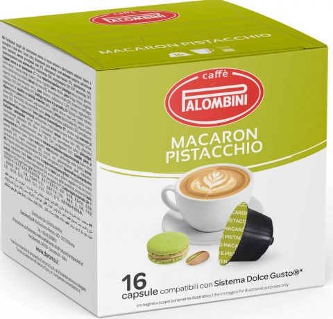 Palombini MACARON PISTACCHIO DOLCE GUSTO kompatibilis kapszulás kávé 16db os Palombini MACARON PISTACCHIO DOLCE GUSTO kompatibilis kapszulás kávé 16db os