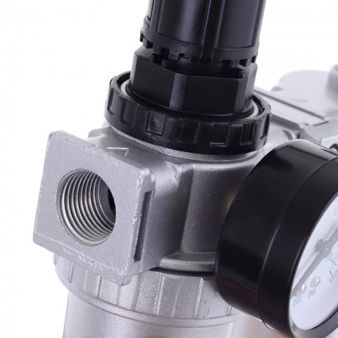 Technic AFRL80 Levegő előkészítő blokk 40 mikronos légszűrő reduktor olajozó pneumatikához 1/2" 
