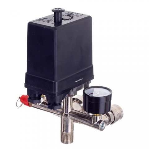 Technic PL 400 Nyomáskapcsoló nyomásszabályzóval és 2 db nyomásmérővel 400V 1/2" 