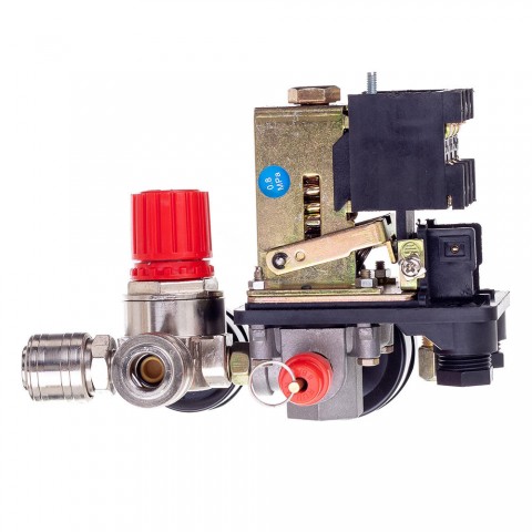 Technic PL400 2 Nyomáskapcsoló kompresszorokhoz nyomásszabályozóval és 2 db mérőórával 400V 1/4" Technic PL400 2 Nyomáskapcsoló kompresszorokhoz nyomásszabályozóval és 2 db mérőórával 400V 1/4"