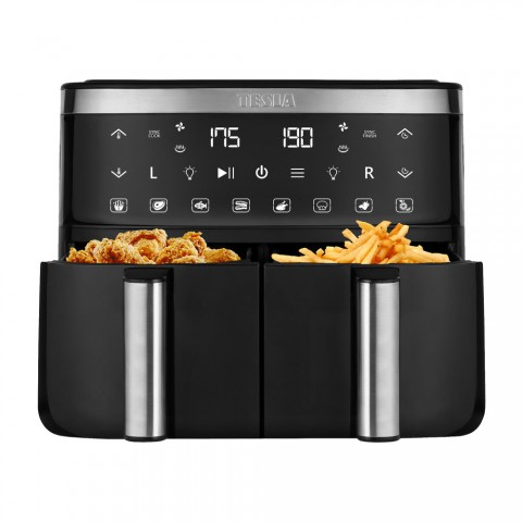 TESLA Aircook Q450 XXL DualZone digitális forró levegő sütő 7,6L
