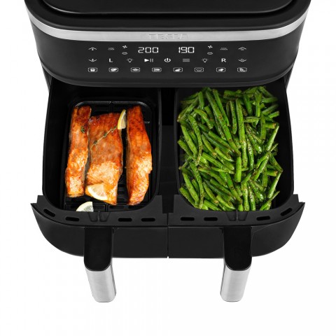 TESLA Aircook Q450 XXL DualZone digitális forró levegő sütő 7,6L