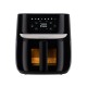 TESLA AirCook Q55 XL PRO multifunkciós digitális forró levegős sütő – fekete