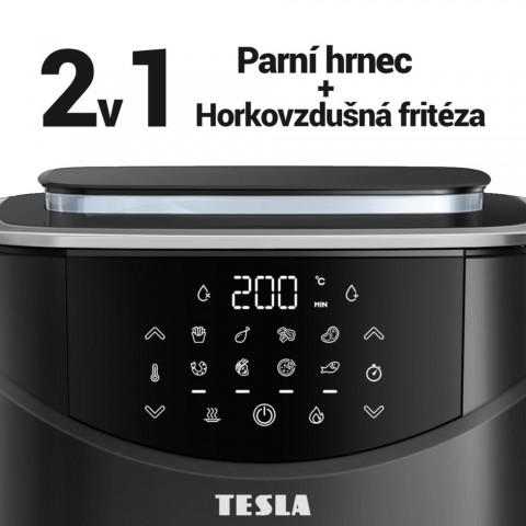 TESLA AirCook & Steam QS500 többfunkciós gőz és forrólevegős sütő