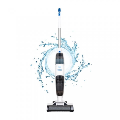 TESLA AquaStar AQ500 nedves és száraz akkus padlómosó és porszívó (fehér)