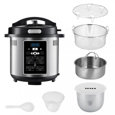 TESLA EliteCook K80 Deluxe multifunkciós elektromos gyorsfőző és forró levegős sütő