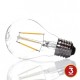 TESLA LED Filament RETRO izzó E27 4W 230V 470lm 2700K 360° clear