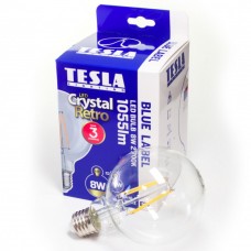 TESLA LED GLOBE FILAMENT RETRO izzó E27 8W 230V 1055lm 2700K 360° clear