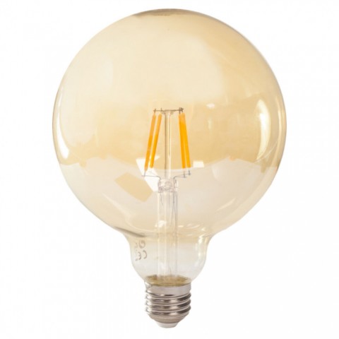 TESLA LED GLOBE G125 VINTAGE izzó E27 4W 230V 380lm 2400K 360° borostyán