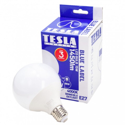 TESLA LED GLOBE izzó E27 15W 230V 1450lm 4000K 270°