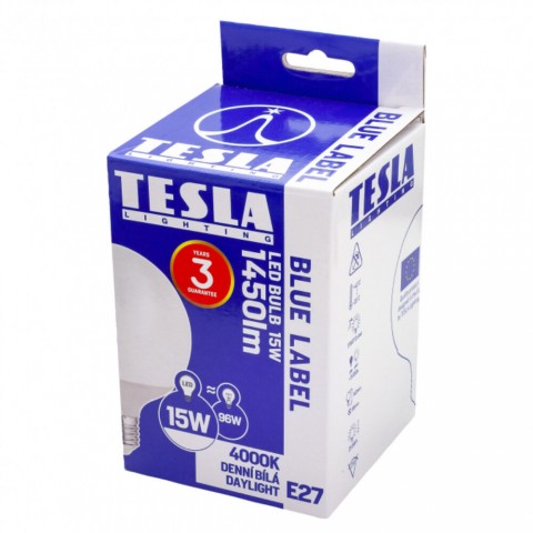 TESLA LED GLOBE izzó E27 15W 230V 1450lm 4000K 270°