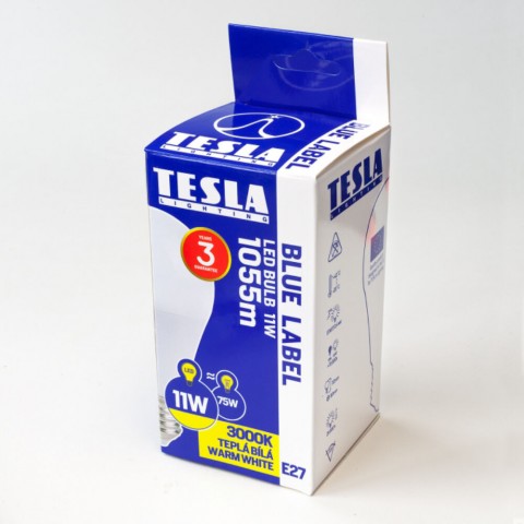 TESLA LED izzó E27 11W 230V 1055lm 3000K 220°