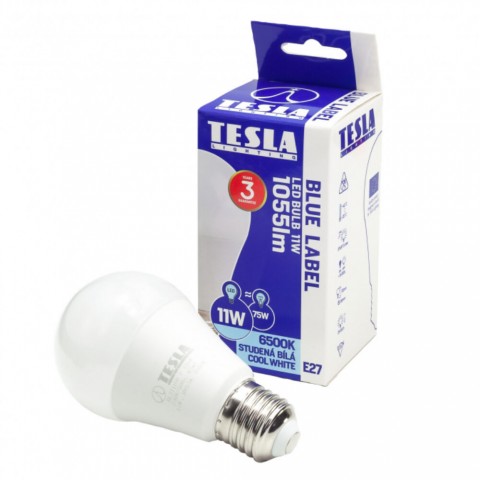 TESLA LED izzó E27 11W 230V 1055lm 6500K 220°