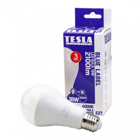 TESLA LED izzó E27 18W 230V 2100lm 4000K 220°