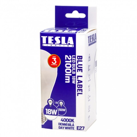 TESLA LED izzó E27 18W 230V 2100lm 4000K 220°