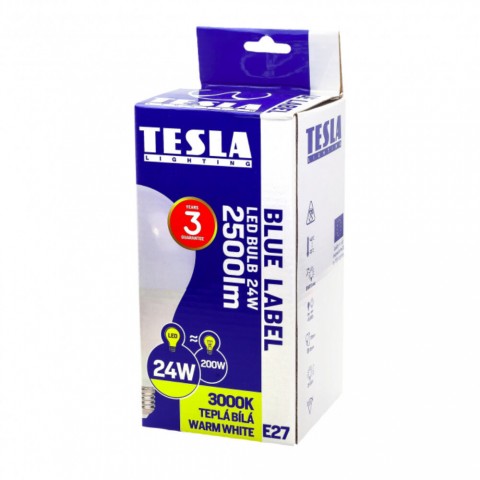 TESLA LED izzó E27 24W 230V 2500lm 3000K 220°