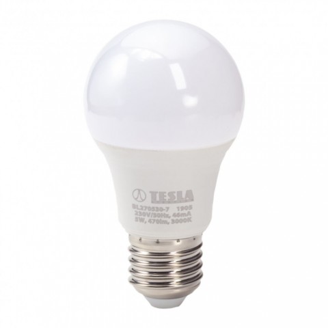 TESLA LED izzó E27 5W 230V 470lm 25 000hrs 3000K 220°