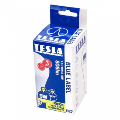 TESLA LED izzó E27 9W 230V 806lm 3000K 200° szabályozható