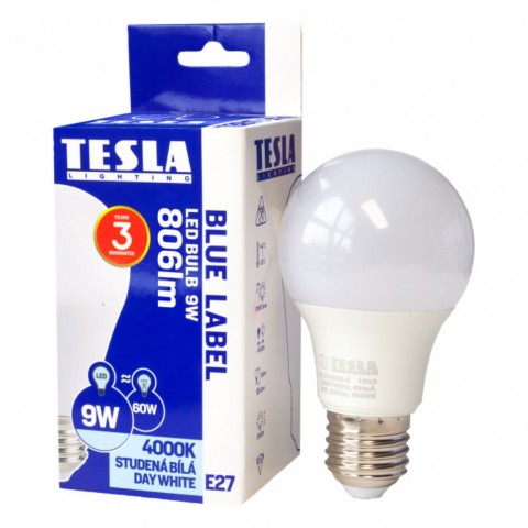 TESLA LED izzó E27 9W 230V 806lm 4000K 220°
