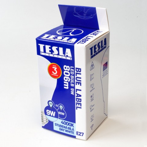 TESLA LED izzó E27 9W 230V 806lm 4000K 220°
