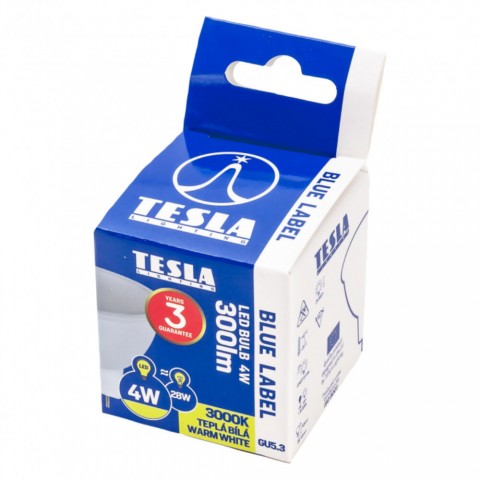 TESLA LED izzó MR16 4W 12V 350lm 3000K 100°