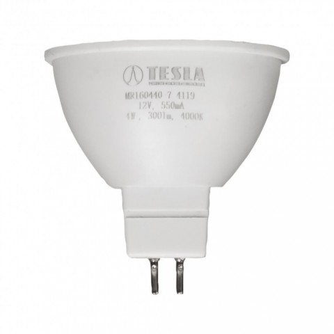 TESLA LED izzó MR16 4W 12V 350lm 4000K 100°