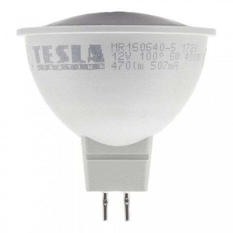 TESLA LED izzó MR16 6W 12V 470lm 4000K 100°