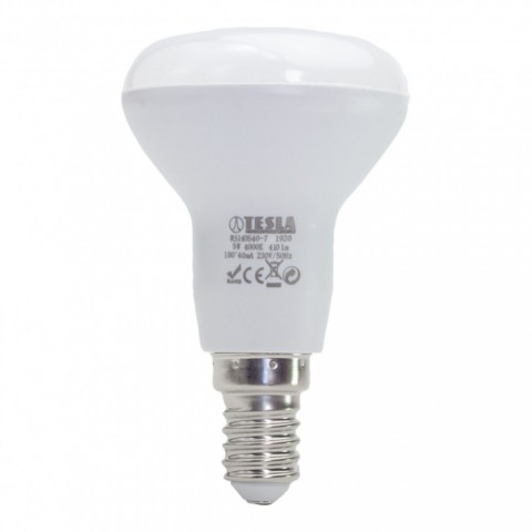 TESLA LED izzó R50 E14 5W 230V 450lm 4000K 180°