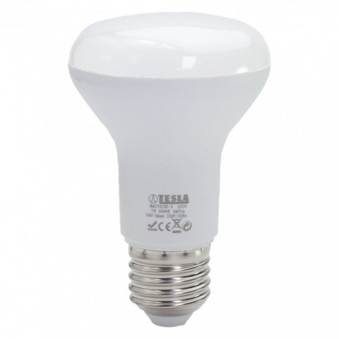 TESLA LED izzó R63 E27 7W 230V 560lm 3000K 180°